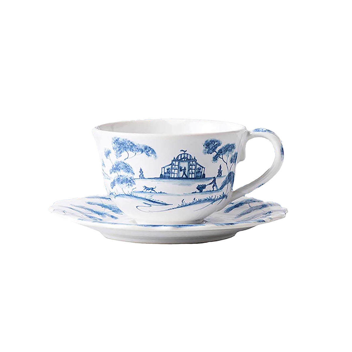 Country Estate Saucer - Delft Blue